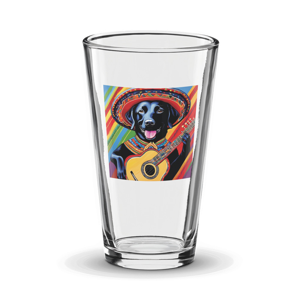 PugMug Custom Black Labrador Retriever Glass Tumbler