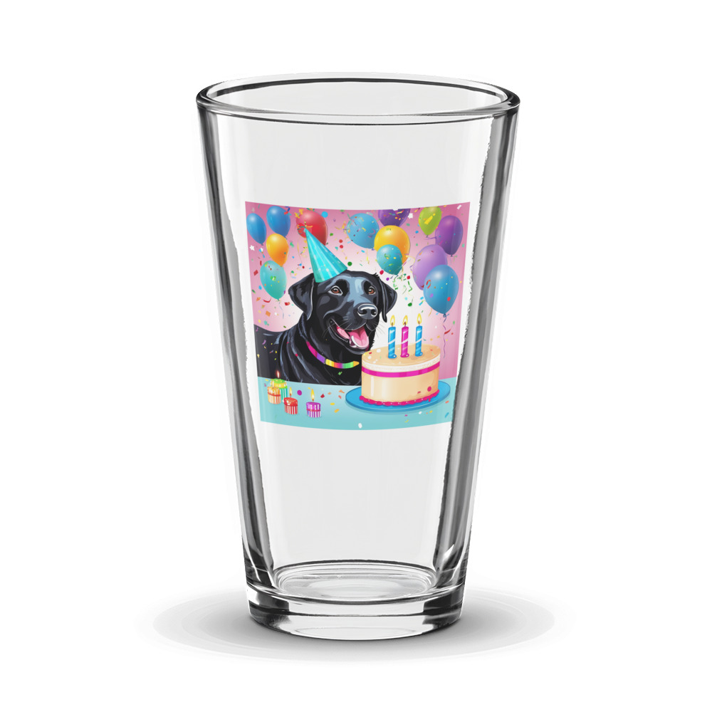 PugMug Custom Black Labrador Retriever Glass Tumbler