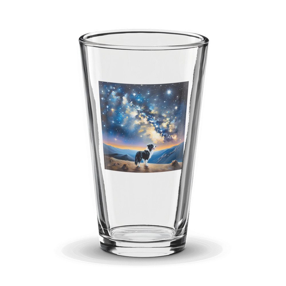 PugMug Custom Border Collie Glass Tumbler