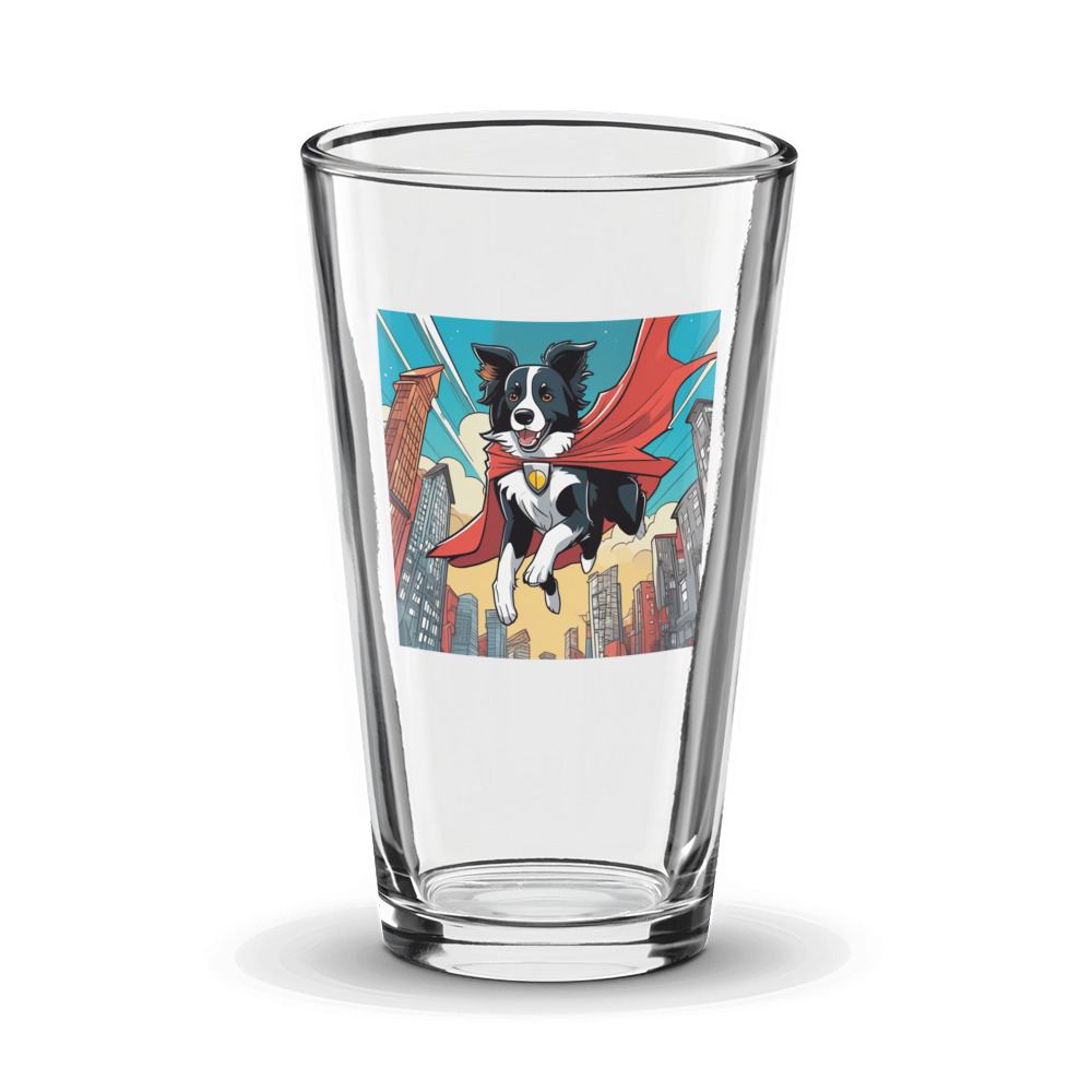 PugMug Custom Border Collie Glass Tumbler