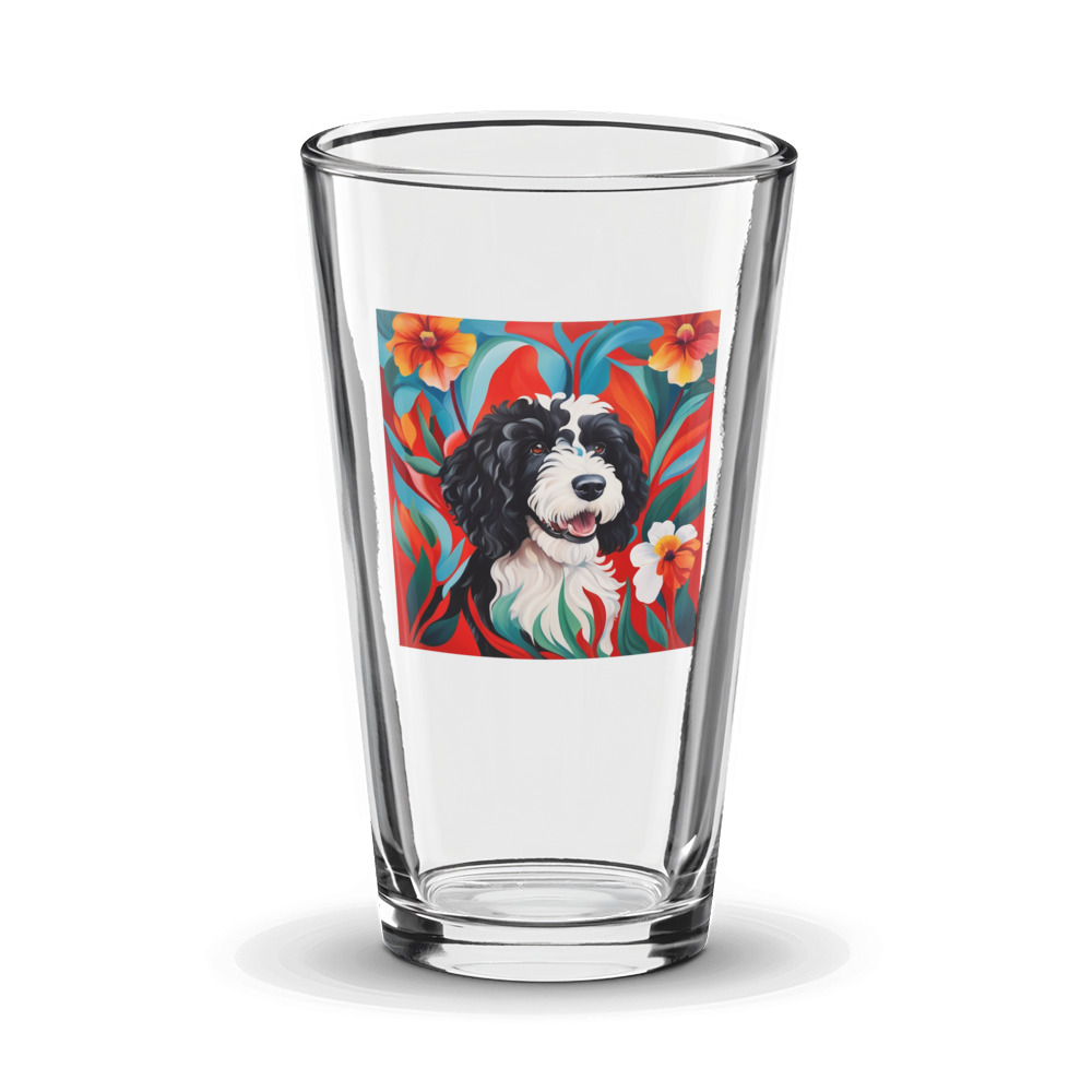 PugMug Custom Portuguese Water Dog Glass Tumbler