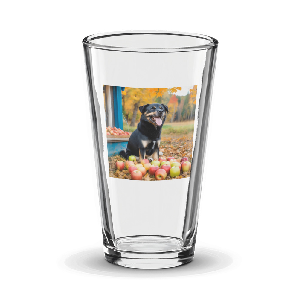 PugMug Custom Blue Glass Tumbler