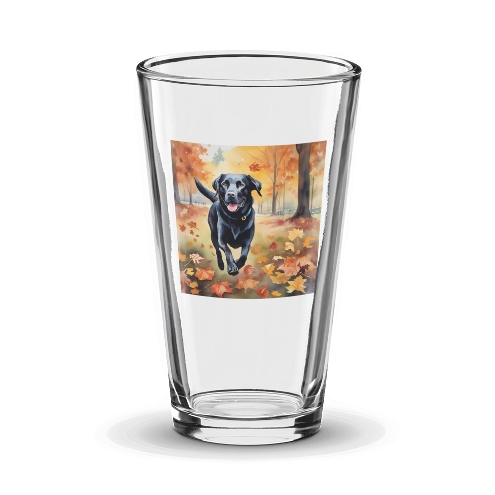 PugMug Custom Black Labrador Retriever Glass Tumbler