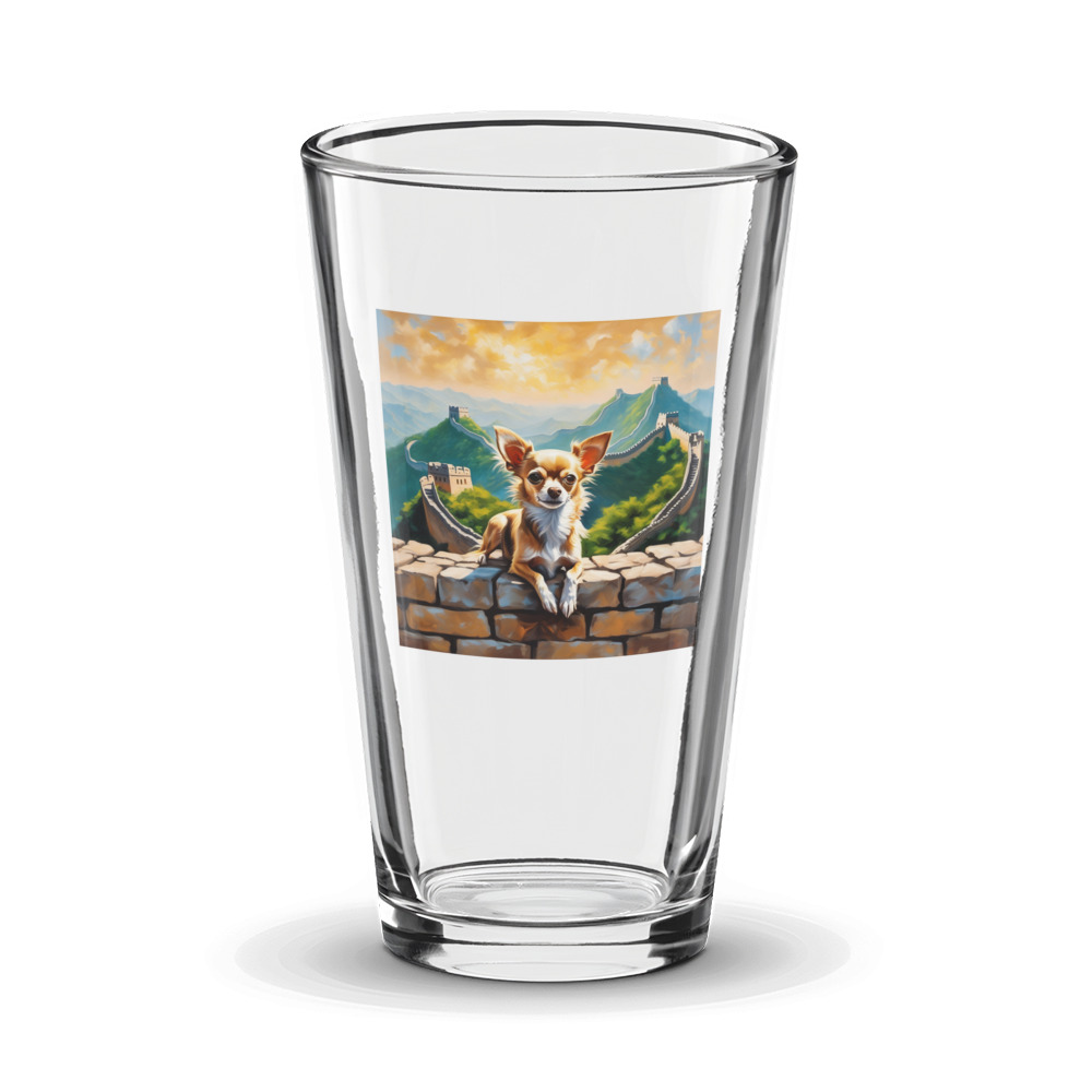 PugMug Custom Chihuahua Glass Tumbler