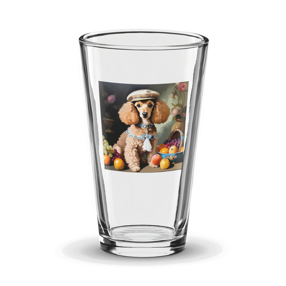 PugMug Custom Tan Poodle Glass Tumbler