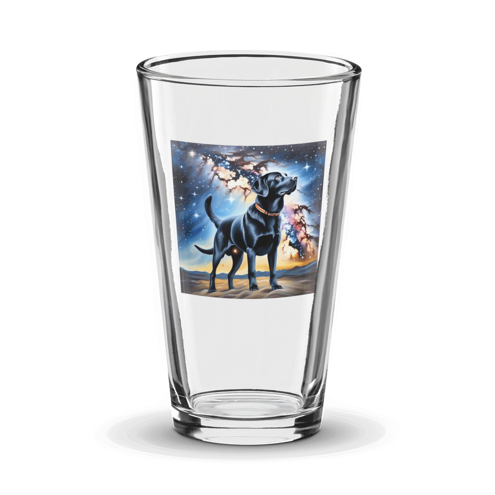 PugMug Custom Black Labrador Retriever Glass Tumbler