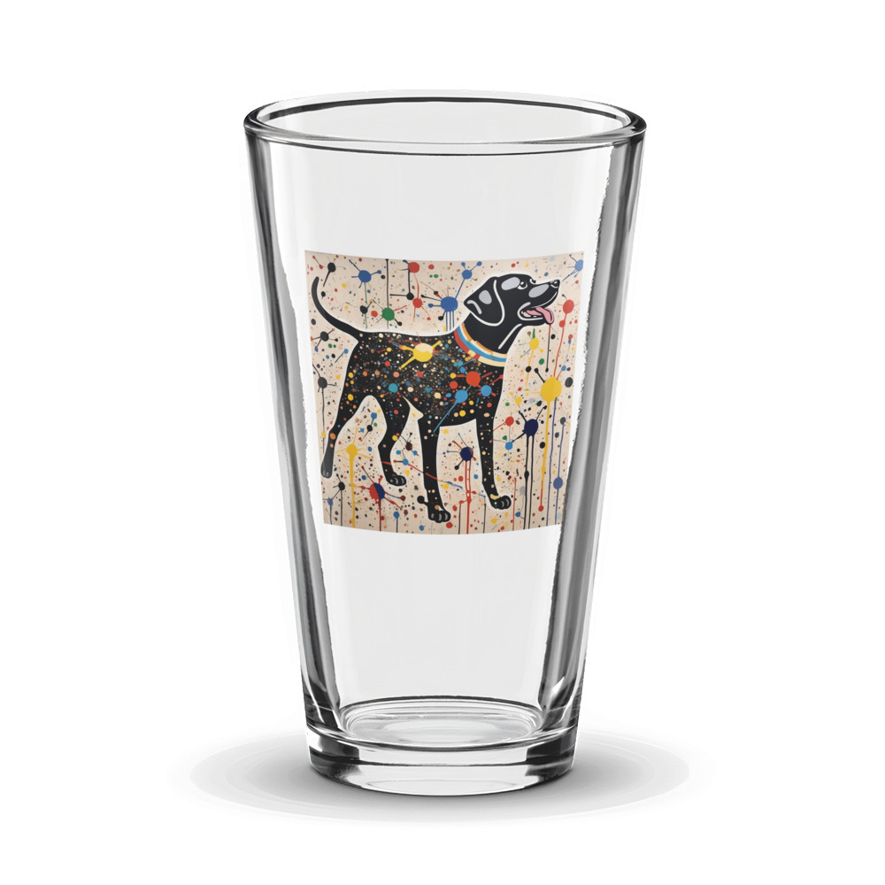 PugMug Custom Black Labrador Retriever Glass Tumbler