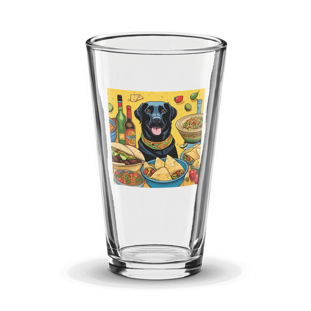 PugMug Custom Black Labrador Retriever Glass Tumbler