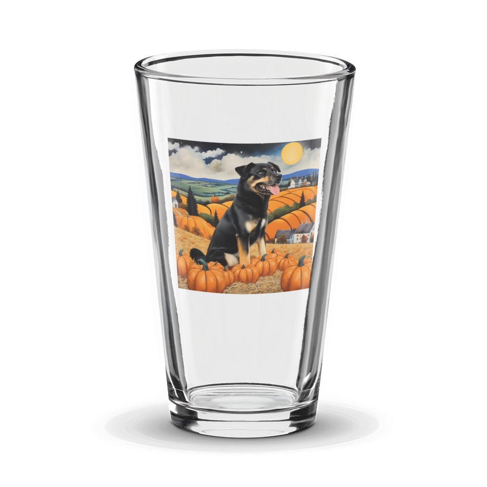 PugMug Custom Blue Glass Tumbler