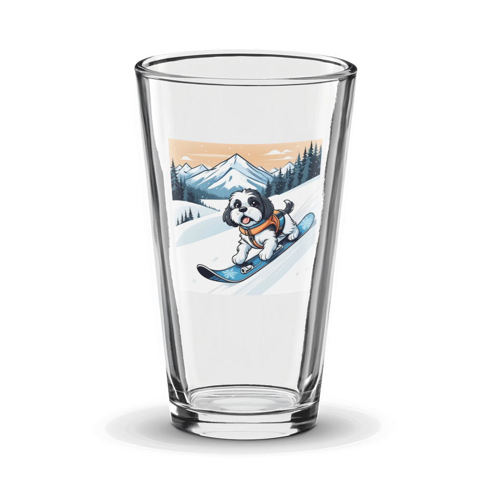 PugMug Custom Lily Glass Tumbler