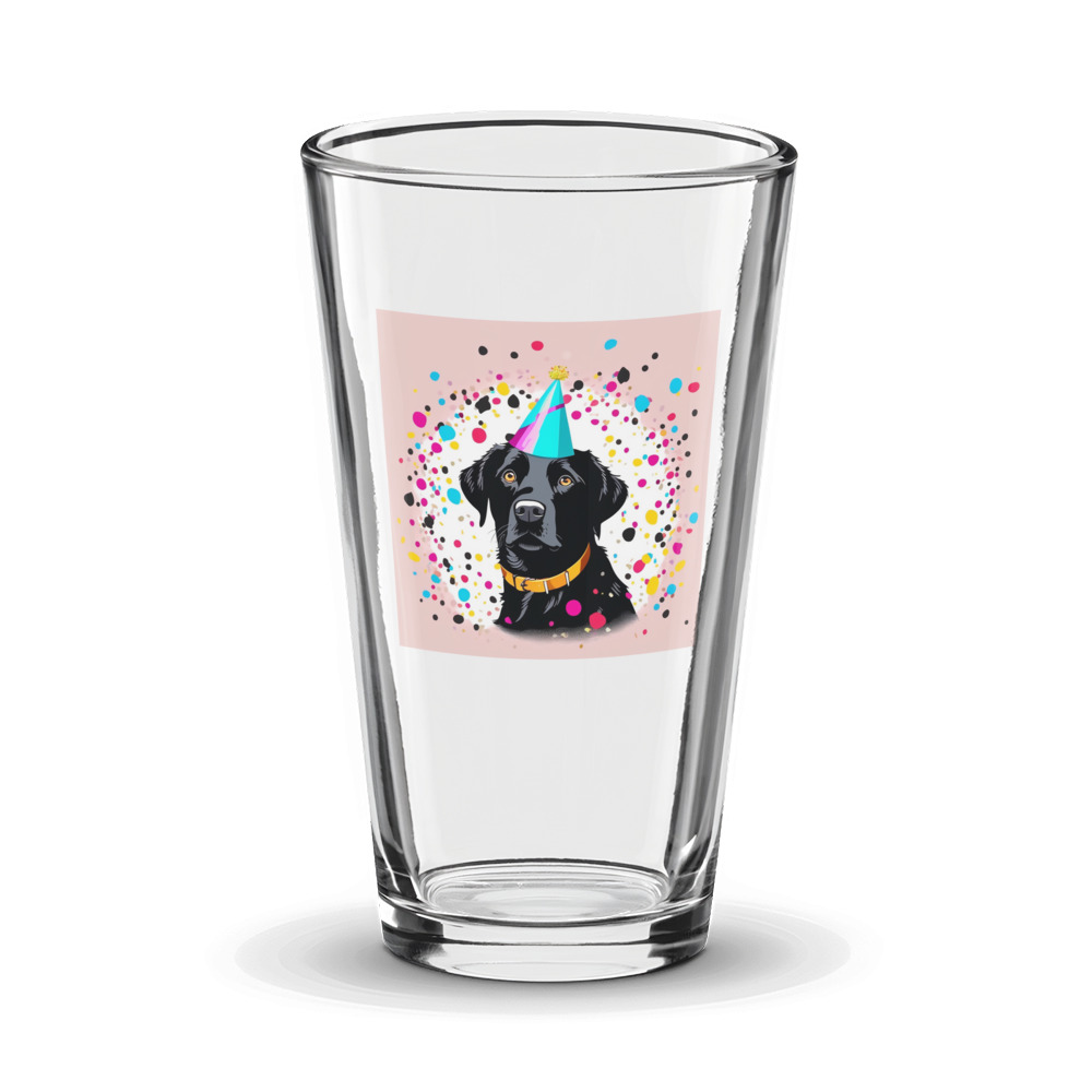 PugMug Custom Black Labrador Retriever Glass Tumbler