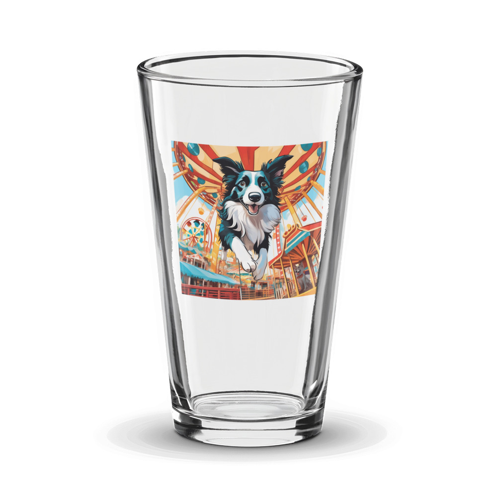 PugMug Custom Border Collie Glass Tumbler