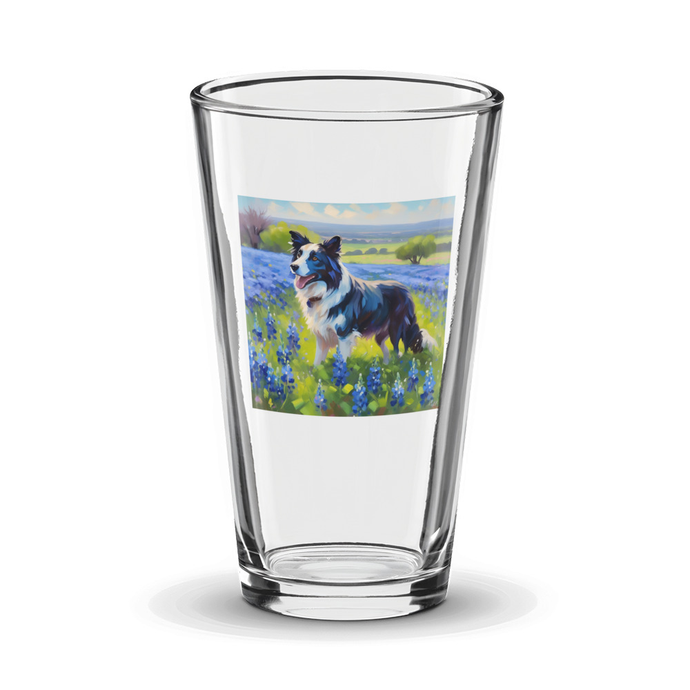 PugMug Custom Border Collie Glass Tumbler