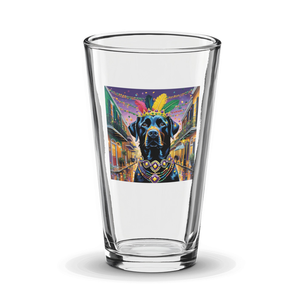 PugMug Custom Black Labrador Retriever Glass Tumbler