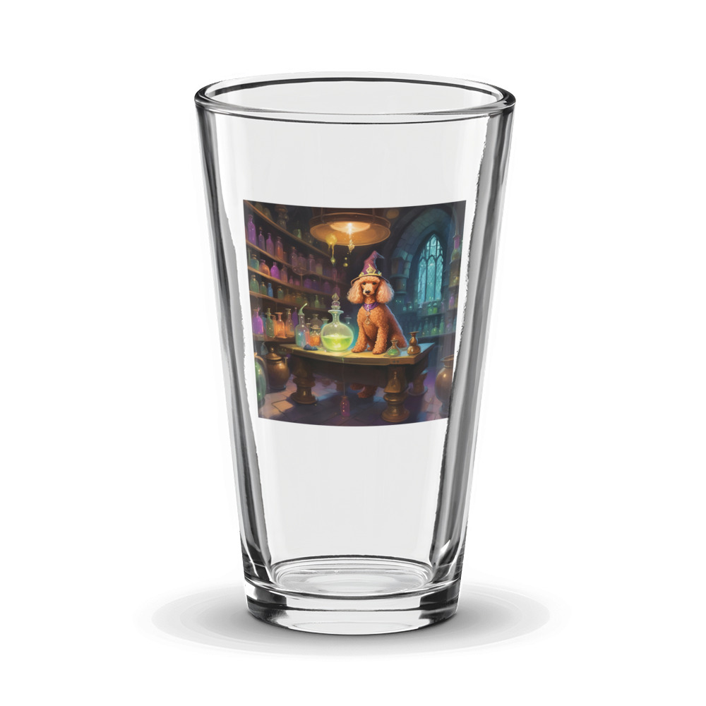 PugMug Custom Tan Poodle Glass Tumbler