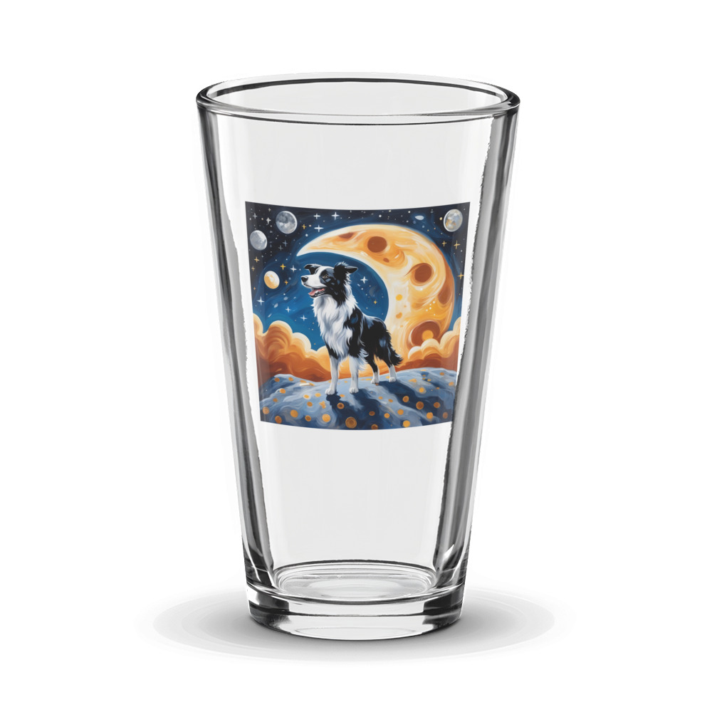 PugMug Custom Border Collie Glass Tumbler