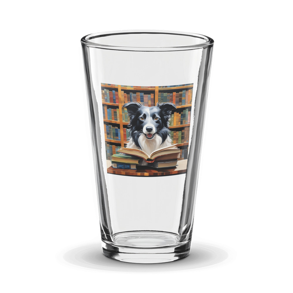 PugMug Custom Border Collie Glass Tumbler