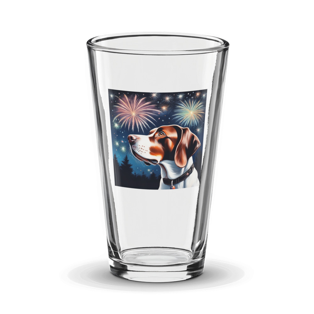 PugMug Custom Pointer Dog Glass Tumbler