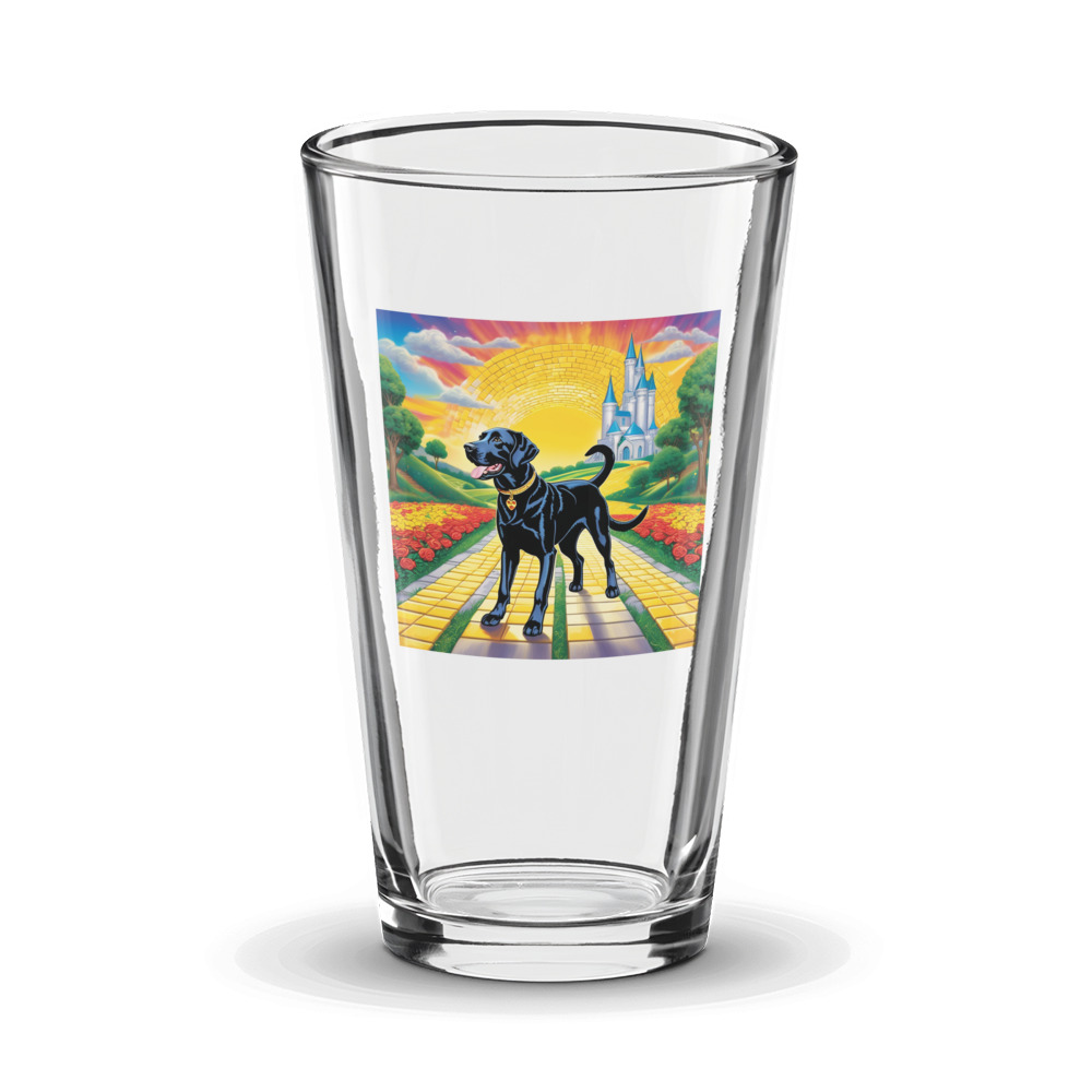 PugMug Custom Black Labrador Retriever Glass Tumbler