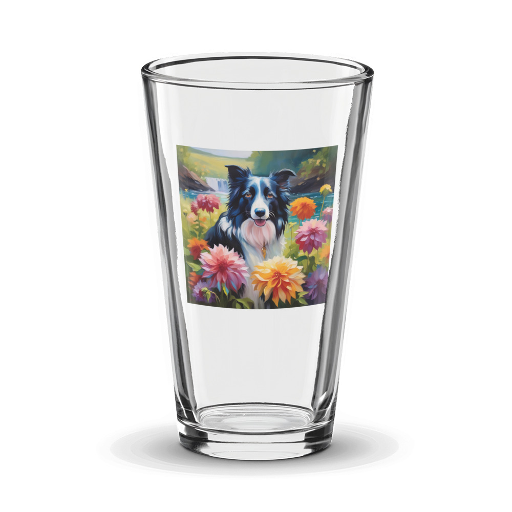 PugMug Custom Border Collie Glass Tumbler