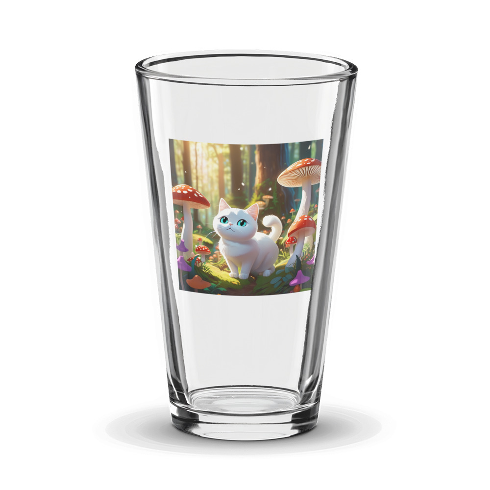 PugMug Custom White Companion Cat Glass Tumbler