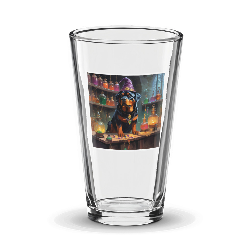 PugMug Custom Rottweiler Glass Tumbler
