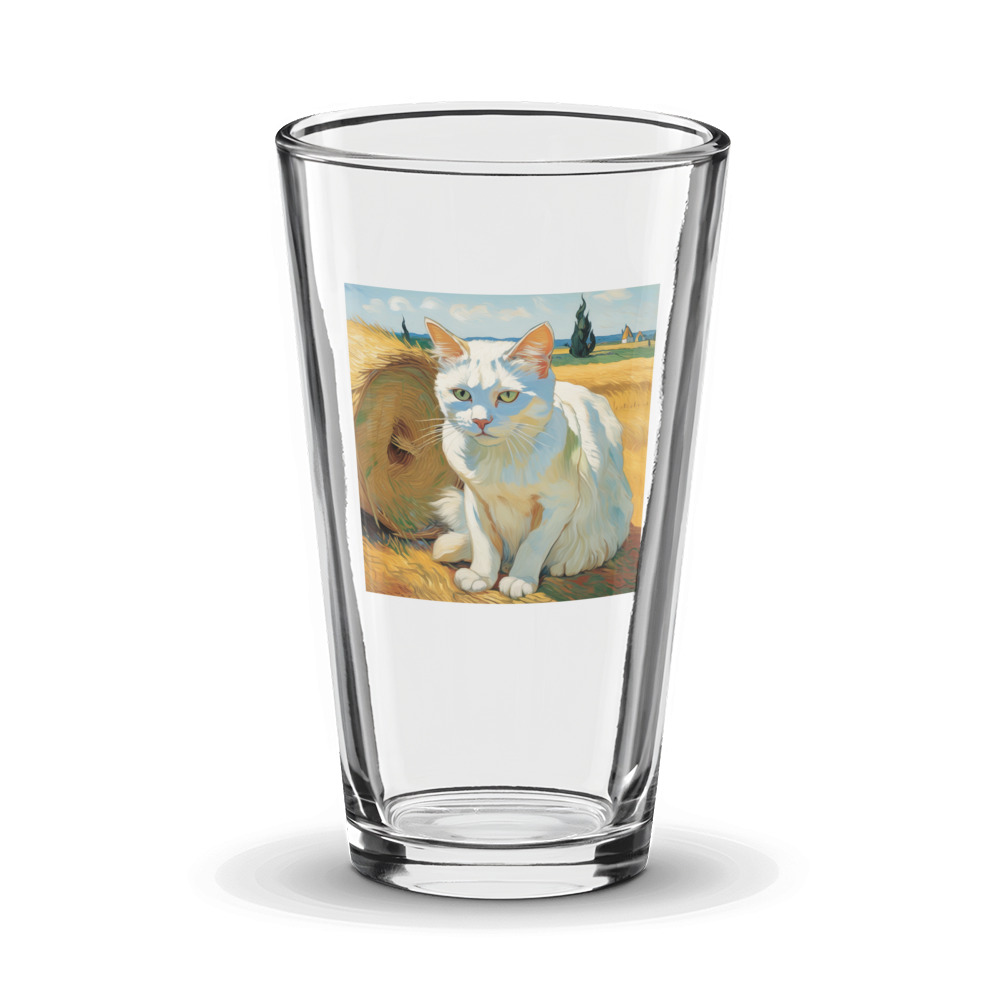 PugMug Custom White Companion Cat Glass Tumbler