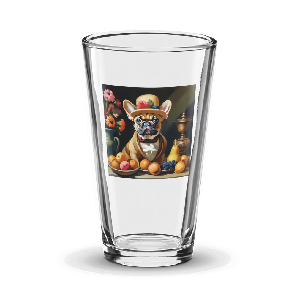 PugMug Custom Tan French Bulldog Glass Tumbler