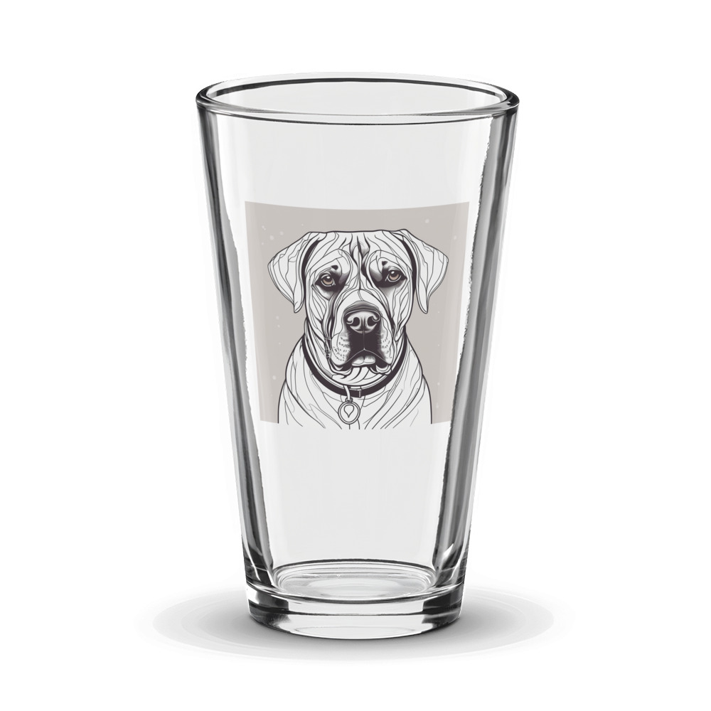 PugMug Custom Mastiff Glass Tumbler