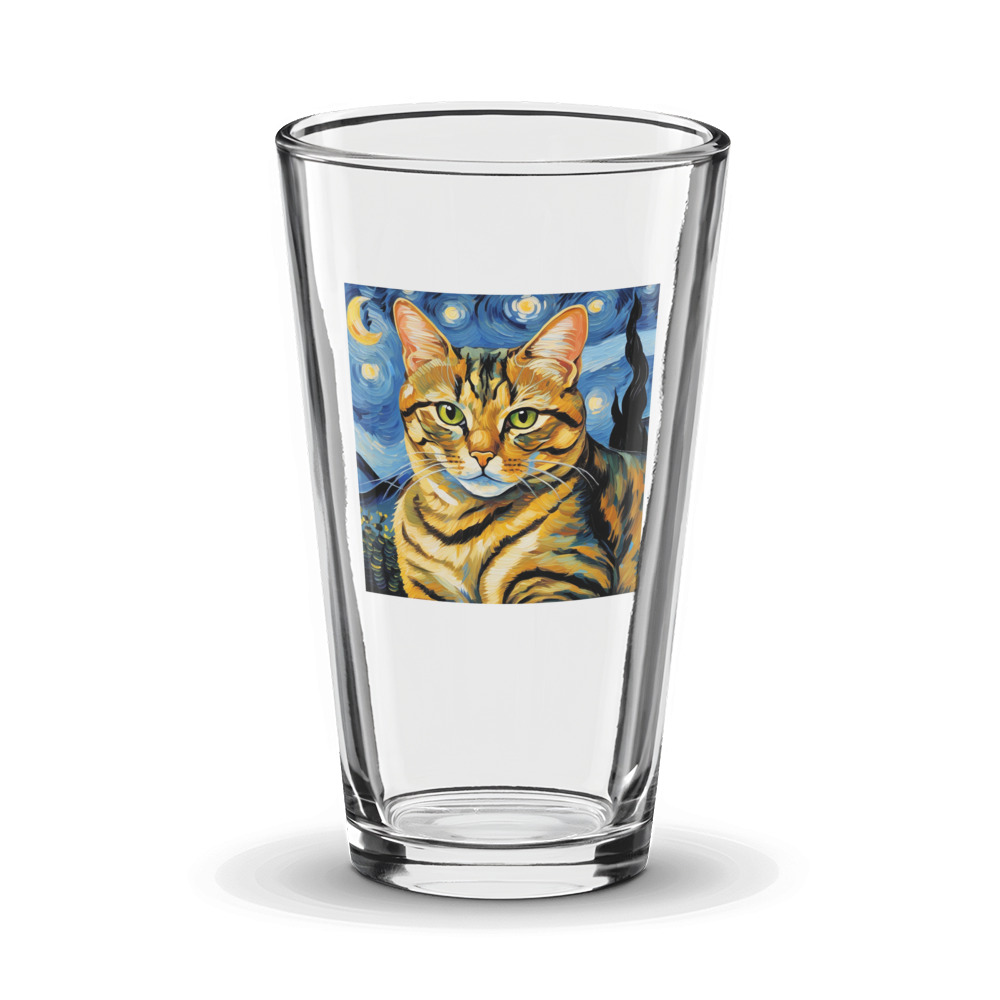 PugMug Custom Tabby Exotic Cat Glass Tumbler