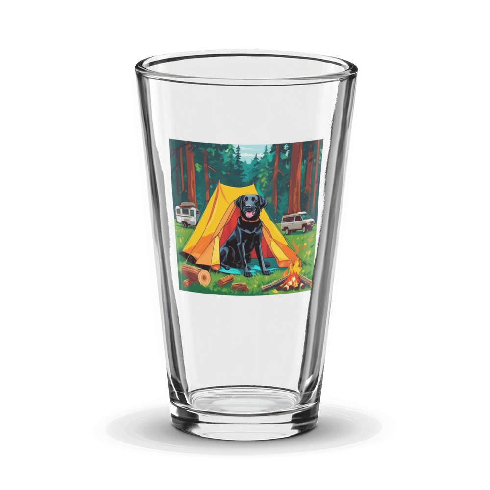 PugMug Custom Black Labrador Retriever Glass Tumbler