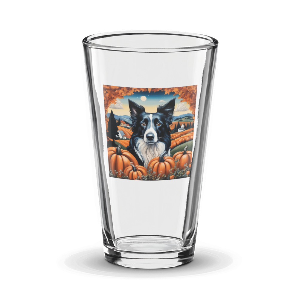 PugMug Custom Border Collie Glass Tumbler
