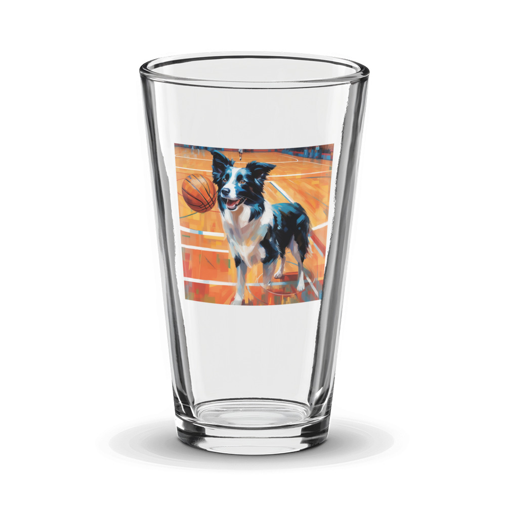 PugMug Custom Border Collie Glass Tumbler