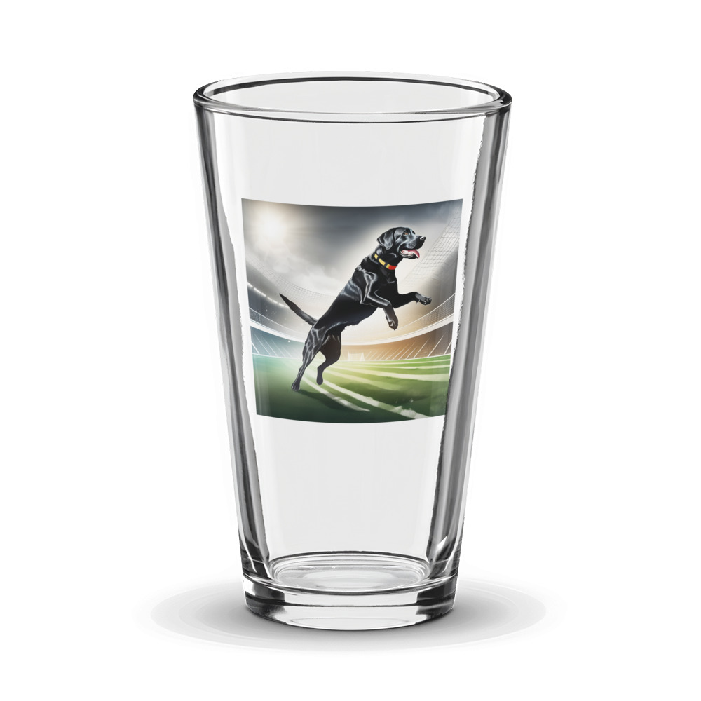 PugMug Custom Black Labrador Retriever Glass Tumbler
