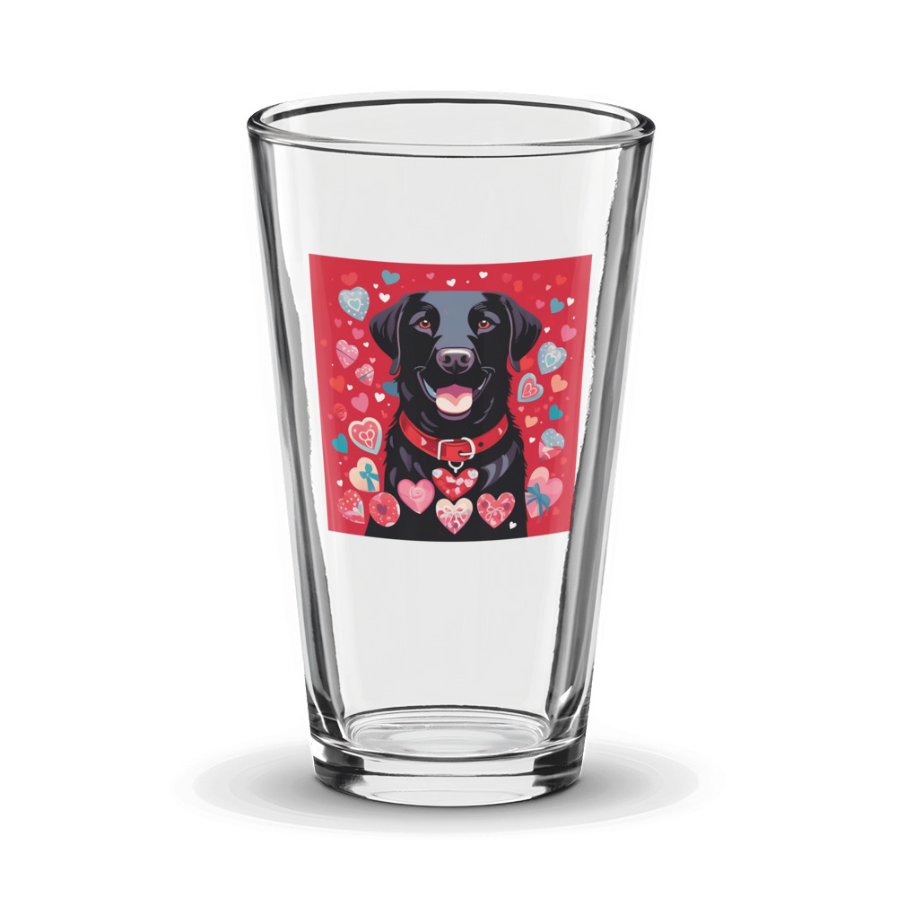 PugMug Custom Black Labrador Retriever Glass Tumbler