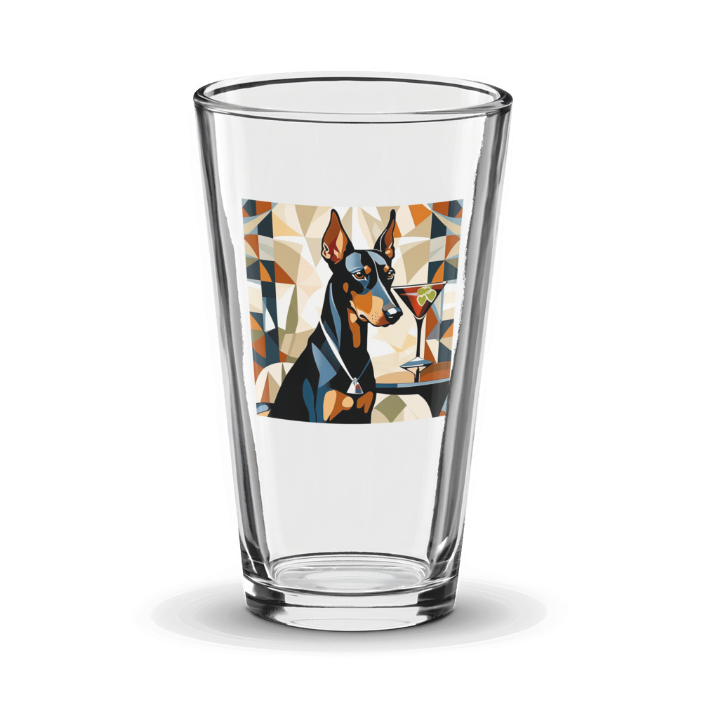 PugMug Custom Doberman Pinscher Glass Tumbler