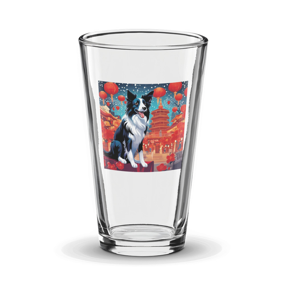 PugMug Custom Border Collie Glass Tumbler