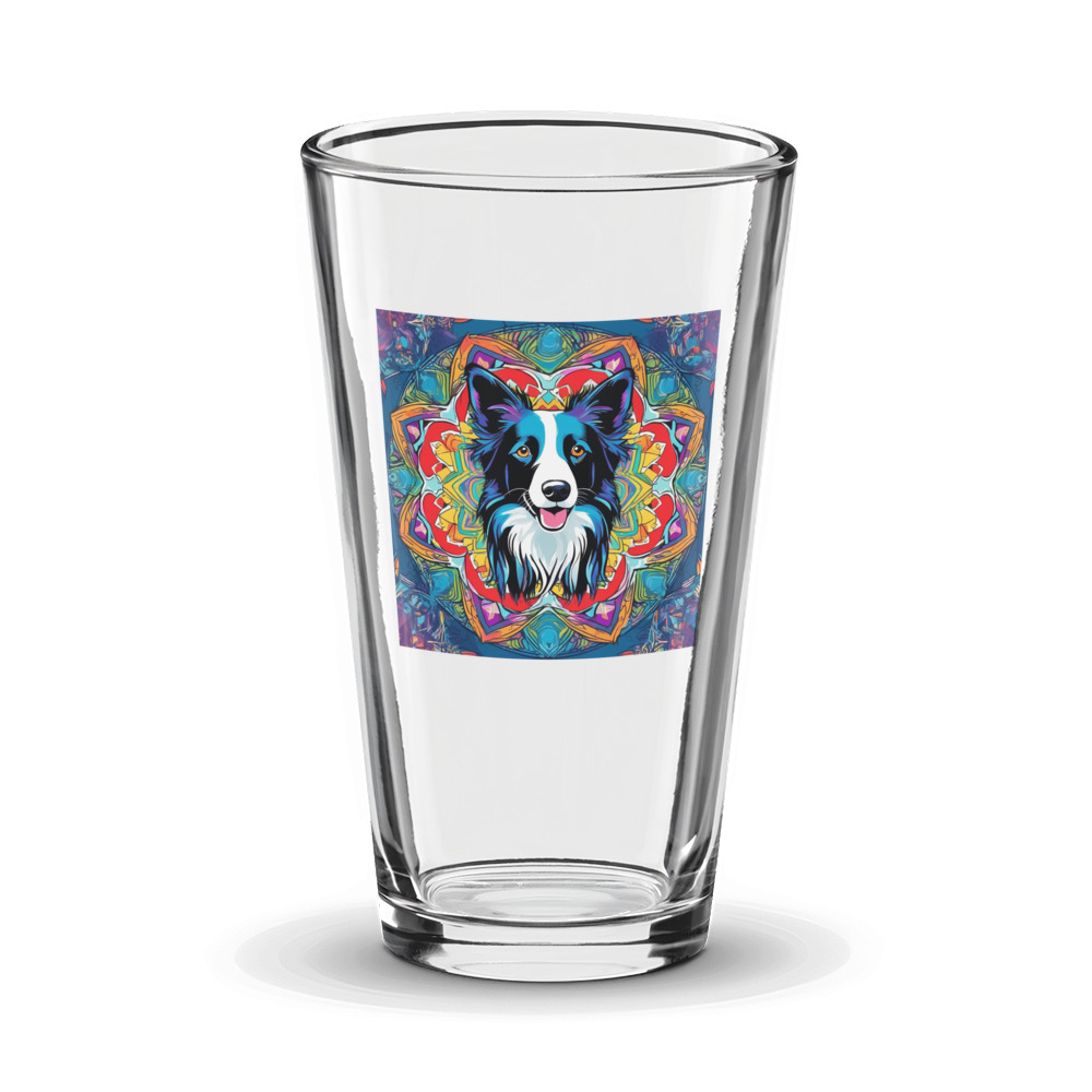 PugMug Custom Border Collie Glass Tumbler