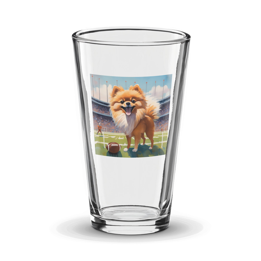 PugMug Custom Tan Pomeranian Glass Tumbler