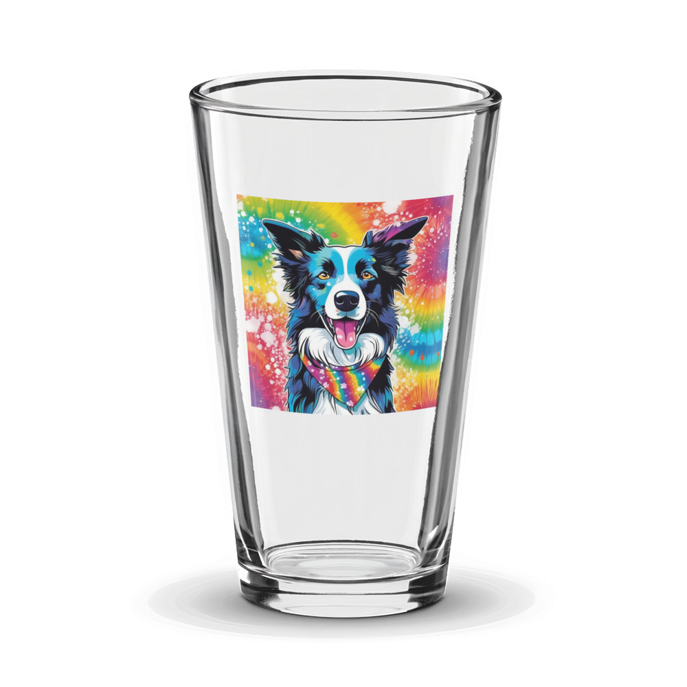 PugMug Custom Border Collie Glass Tumbler