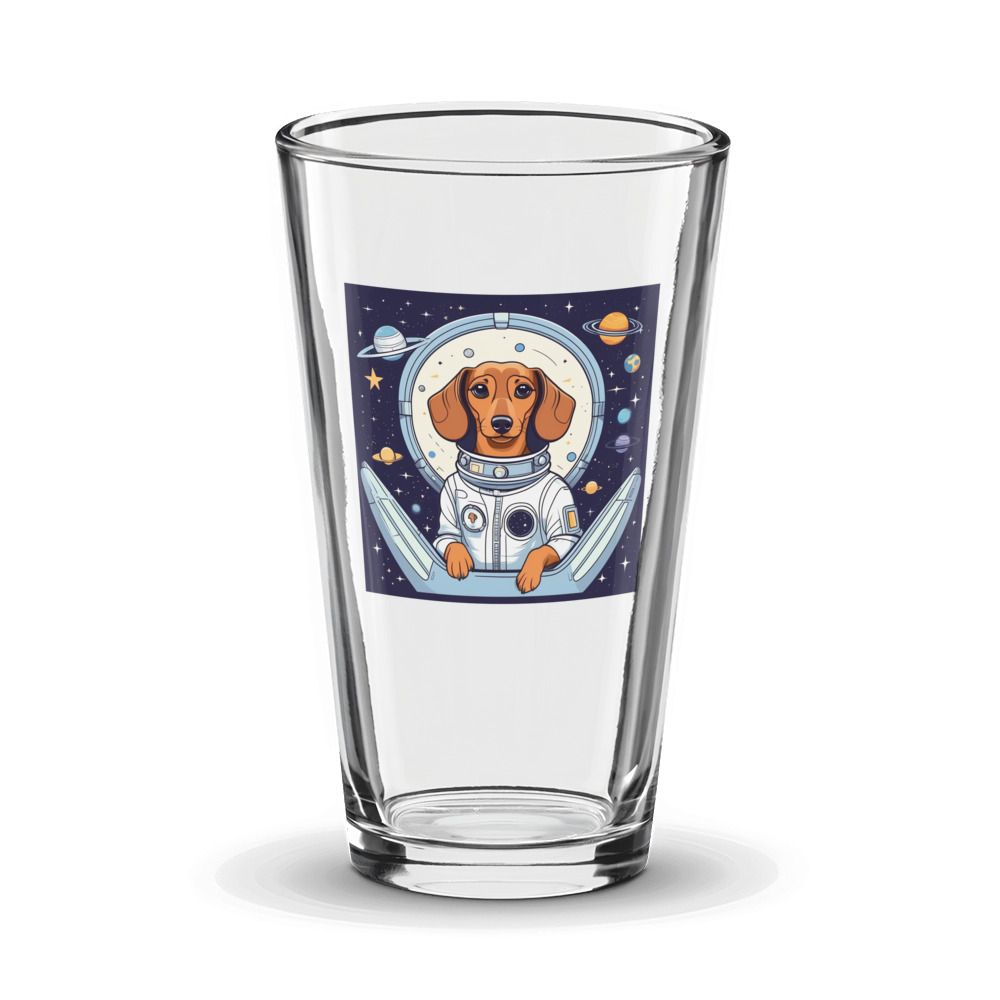 PugMug Custom Tan Dachshund Glass Tumbler