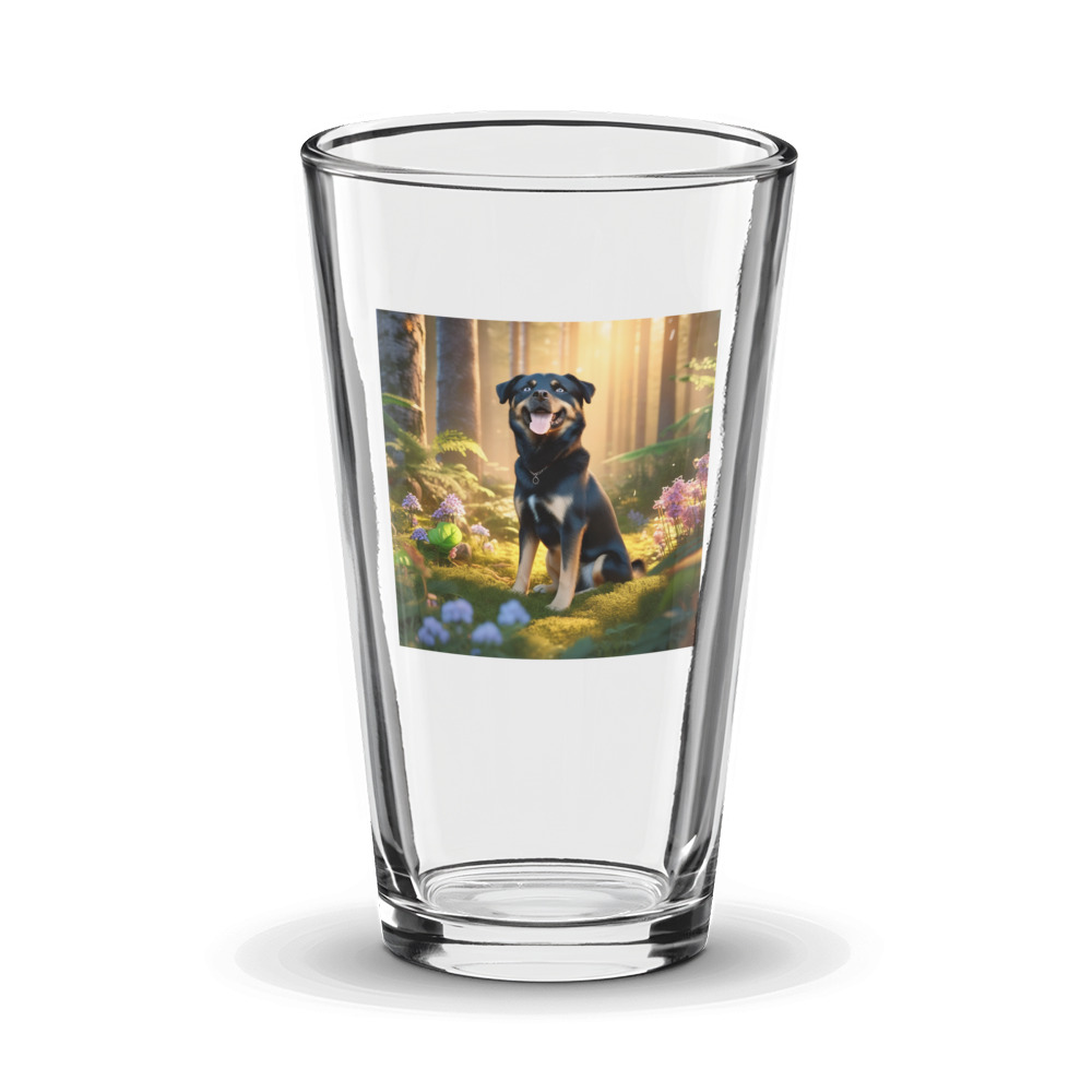 PugMug Custom Blue Glass Tumbler