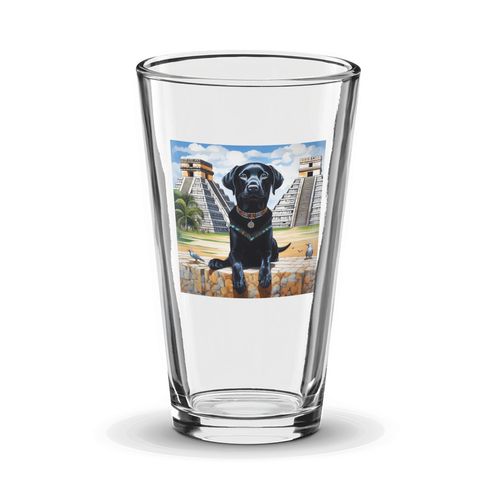 PugMug Custom Black Labrador Retriever Glass Tumbler