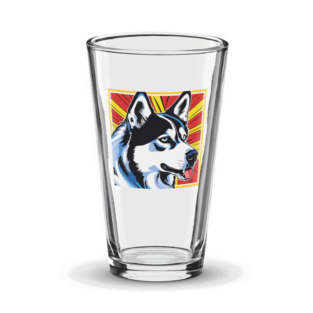 PugMug Custom Siberian Husky Glass Tumbler