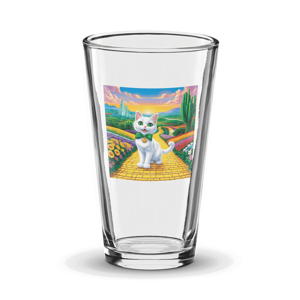 PugMug Custom White Companion Cat Glass Tumbler