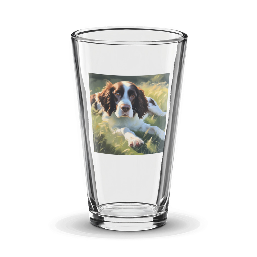 PugMug Custom English Springer Spaniel Glass Tumbler