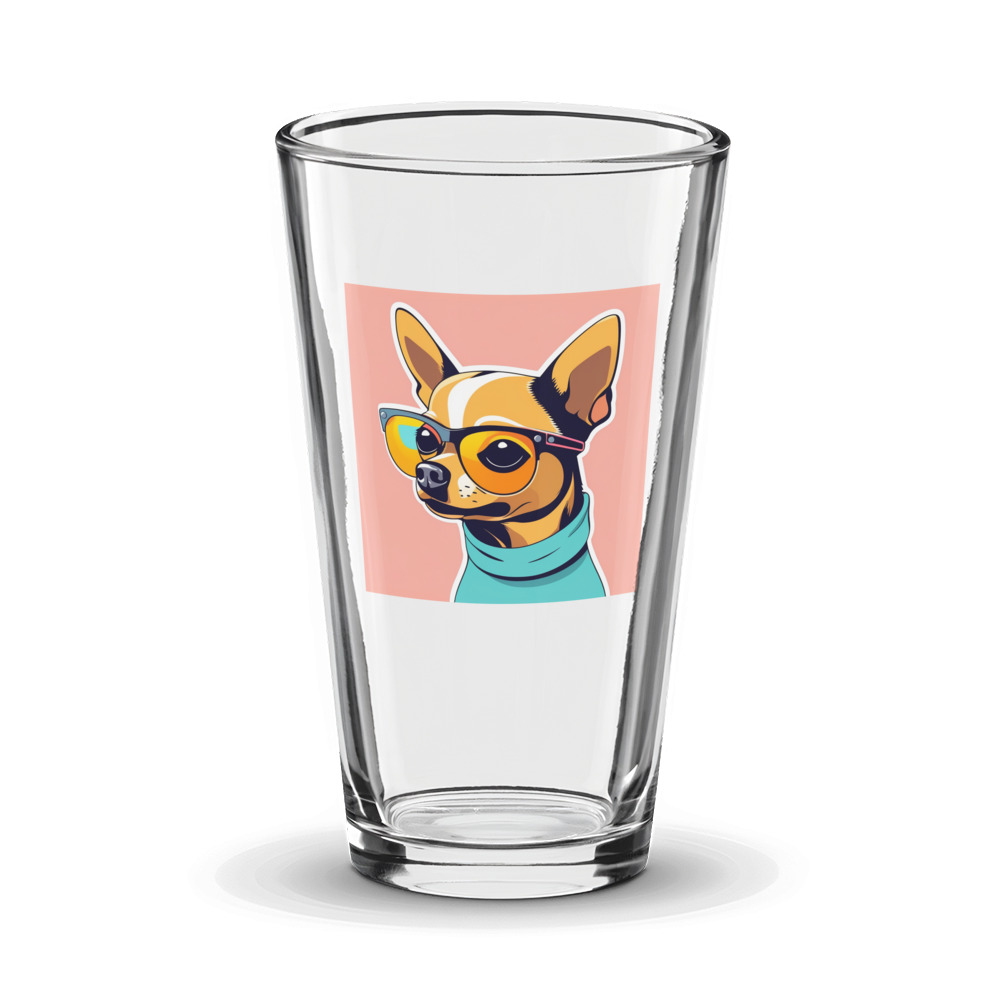 PugMug Custom Chihuahua Glass Tumbler