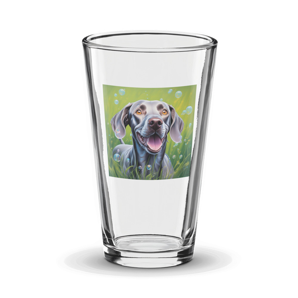 PugMug Custom Weimaraner Glass Tumbler