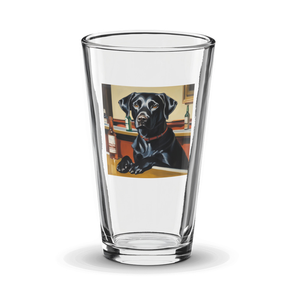 PugMug Custom Black Labrador Retriever Glass Tumbler