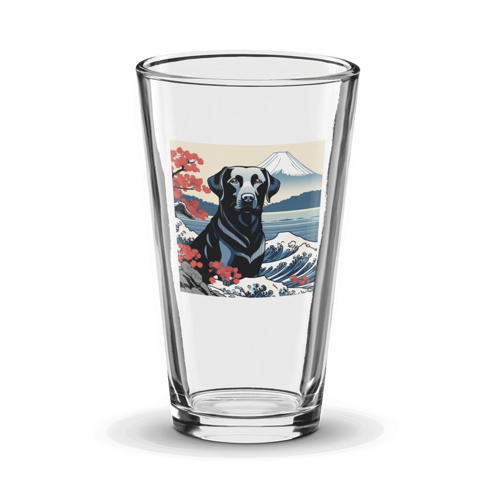 PugMug Custom Black Labrador Retriever Glass Tumbler